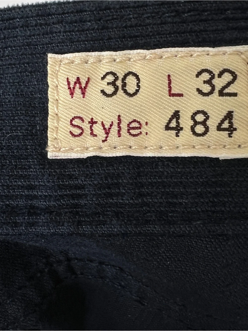 J. Crew 484 Slimfit Corduroy Trousers 30/32 stretch-cotton 5-pocket